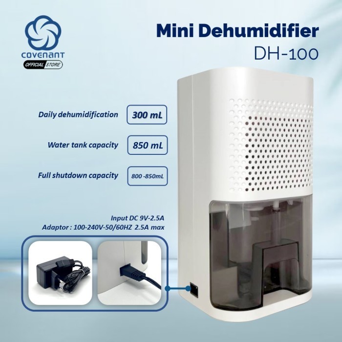 Covenant DH-100 Mini Dehumidifier - Penghilang Uap Air Ruangan