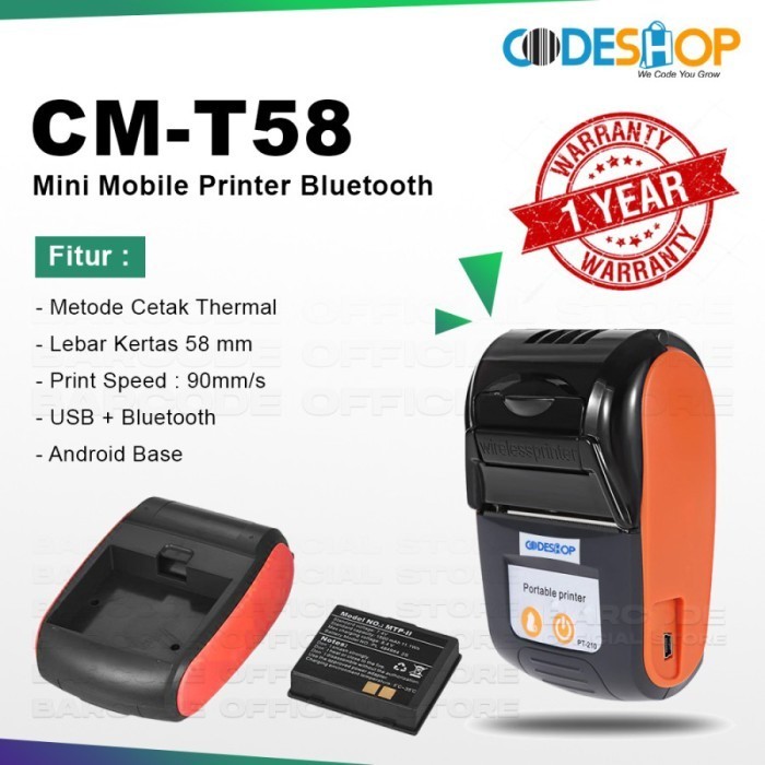 Printer Bluetooth Codesoft Hp-M200 ( Cetak Struk Kasir Via Android )