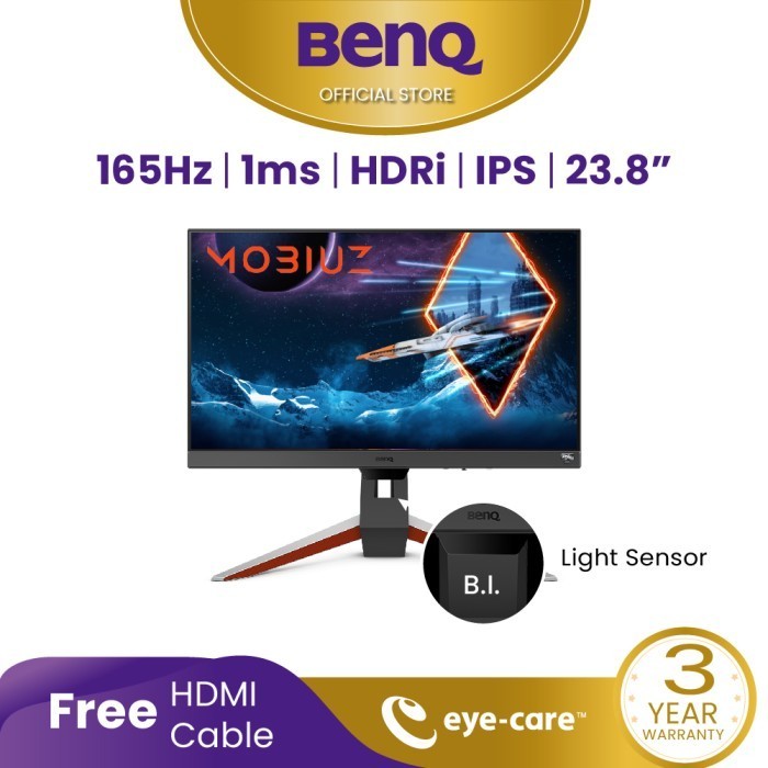 Benq Mobiuz Ex240 24 165Hz Fhd Hdri Ips Monitor Gaming