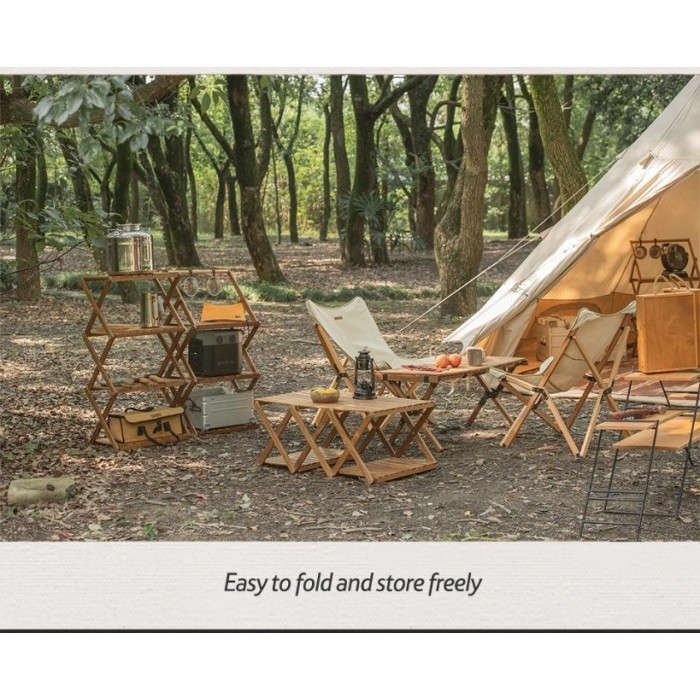 Rak / Meja Lipat Kayu Portable Camping Outdoor Naturehike Nh20Jj016 Termurah Terlaris Promo