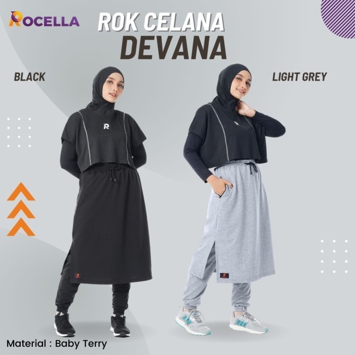 Rok Celana Olahraga Wanita Muslimah Senam Sepeda Joging Devana Rocella