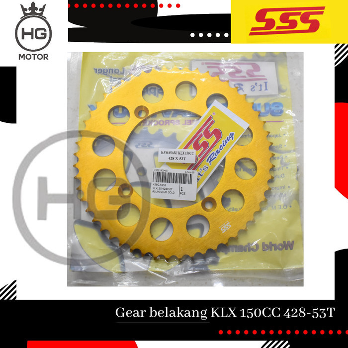 Gear Gir Aluminium Sss Motor Belakang Klx 150 428 - 53T 54T