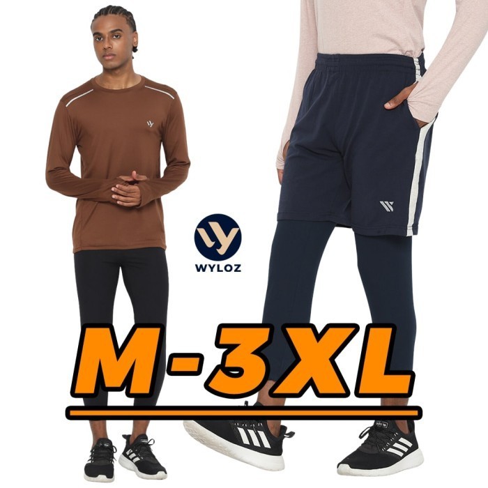 Wyloz Celana Leging Olahraga Jumbo Legging Sport Big Size Panjang Pria