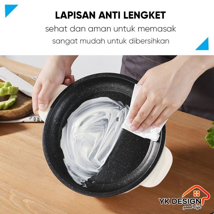 Yk Design Yk-804 Panci Goreng Elektrik / Panci Bbq / Panci Panggang Termurah Terlaris Promo