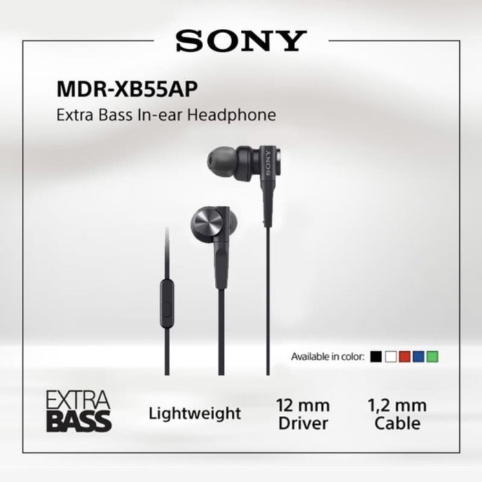Sony Mdr Xb55Ap Extra Bass Earphone Mdr-Xb55Ap Handsfree Bass Booster