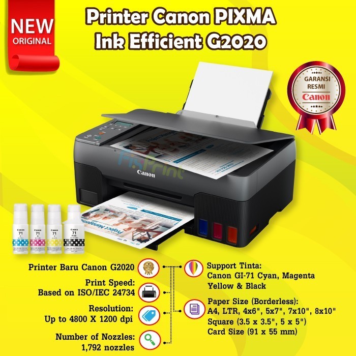 Printer Canon G2020 G-2020 G 2020 Printer Multifungsi Print Scan Copy