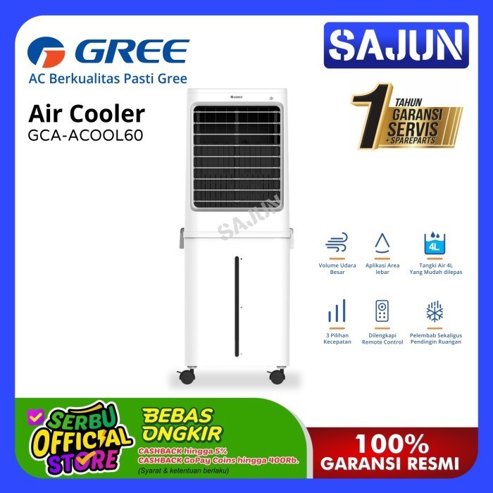 Gree Air Cooler 60 Liter Penyejuk & Humidifier Honeycomb Gca-Acool60