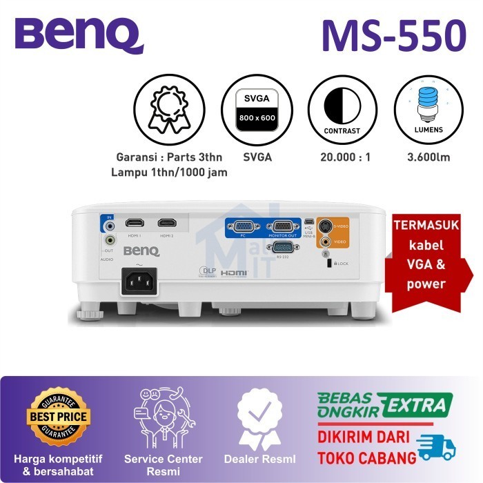 Proyektor Benq Ms-550 Benq Ms550 Ms 550