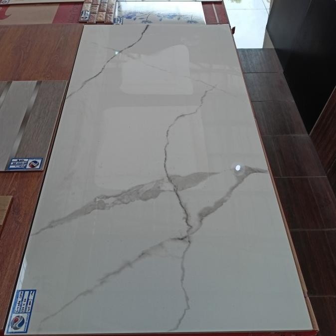 Diskon Besar Granit Lantai 60X120 Putih Corak By Garuda Kw 1 Glass Polish
