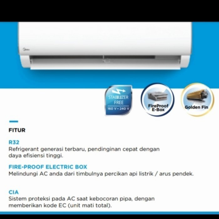 Ac Midea Msaf09Crn2 / Ac Midea 1Pk Msaf 09Crn2 Termurah Terlaris Promo