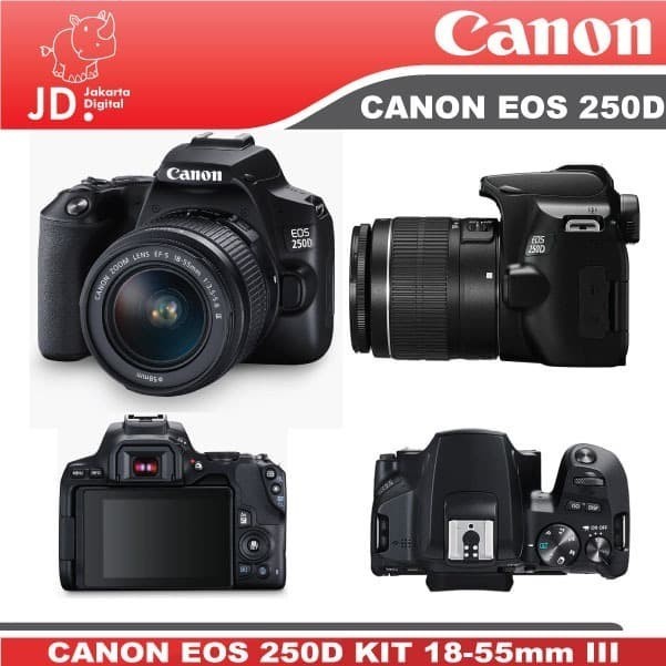 Canon Eos 250D Kit 18-55Mm Iii - Dslr Canon 250D Kit 18-55