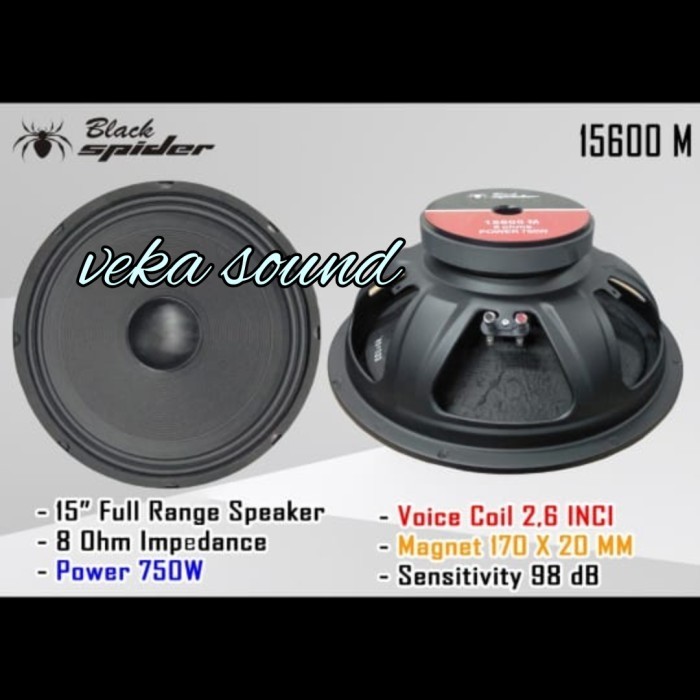 Speaker Black Spider 15 Inch 15600 M Komponen Black Spider 15600 M Ori Special Promo Bulanan