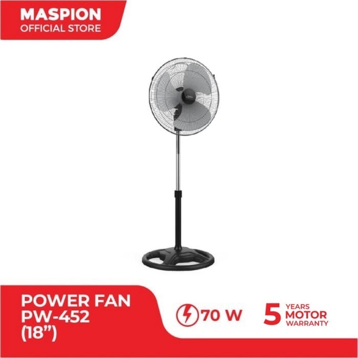 Stand Power Fan Maspion Pw452 / Kipas Angin Maspion Pw 452