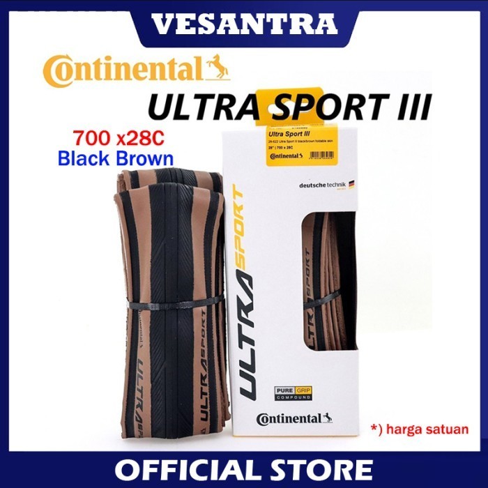 Continental Ultra Sport Iii Ban Luar Sepeda 700 X 28C Roadbike Gumwall