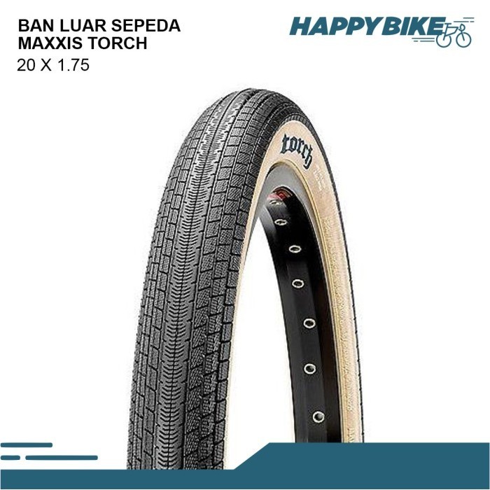 Maxxis Tire Ban Luar Sepeda Lipat Bmx Torch 20 X 1.75 Skinwall