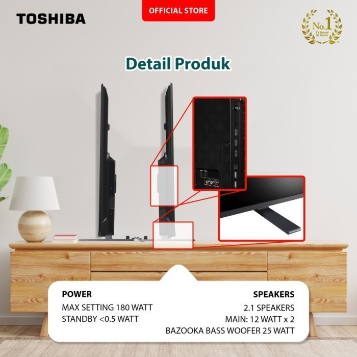 Tv Toshiba 55M550Lp Uhd 4K Smart Google Tv Qled Led Tv - 55 Inch Termurah Terlaris Promo