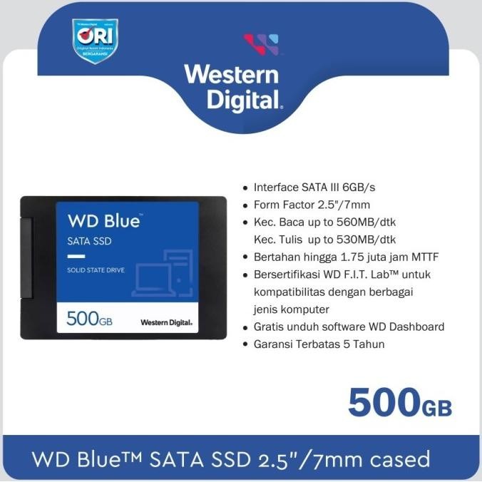 Ssd Wd Blue Sa510 250Gb 500Gb 1Tb 2Tb 4Tb - Ssd Sata