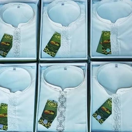 Baju Koko Atlas Lengan Panjang Grosir - Baju Muslim Atlas -Bamus Atlas