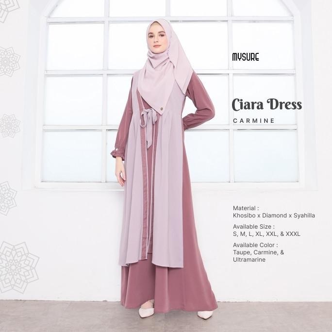 Baju Gamis Dress Wanita Muslim Terbaru Jumbo Couple Ciara Pengiriman Cepat