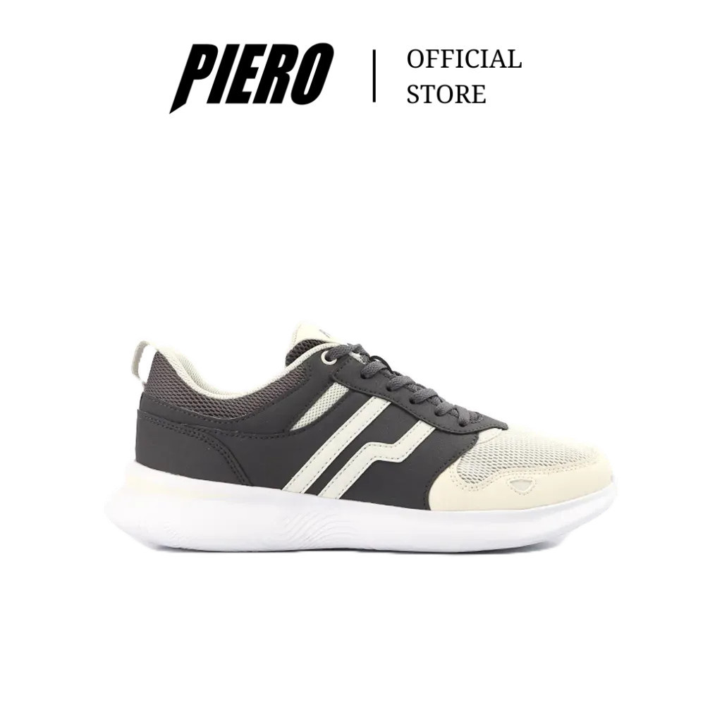 PIERO SEPATU SNEAKERS PRIA J.WAVE  DK GREY  WHITE P20943