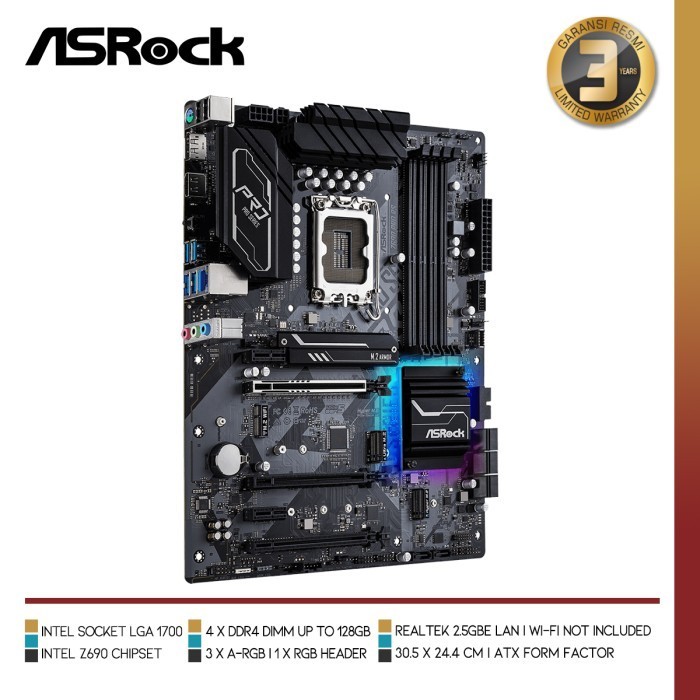 Asrock Z690 Pro Rs Intel Z690 Lga 1700 Ddr4 Atx
