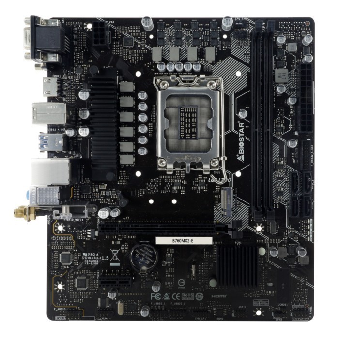 Motherboard Biostar B760Mx2-E (Lga1700, B760, Ddr5, Usb3.2, Sata3)