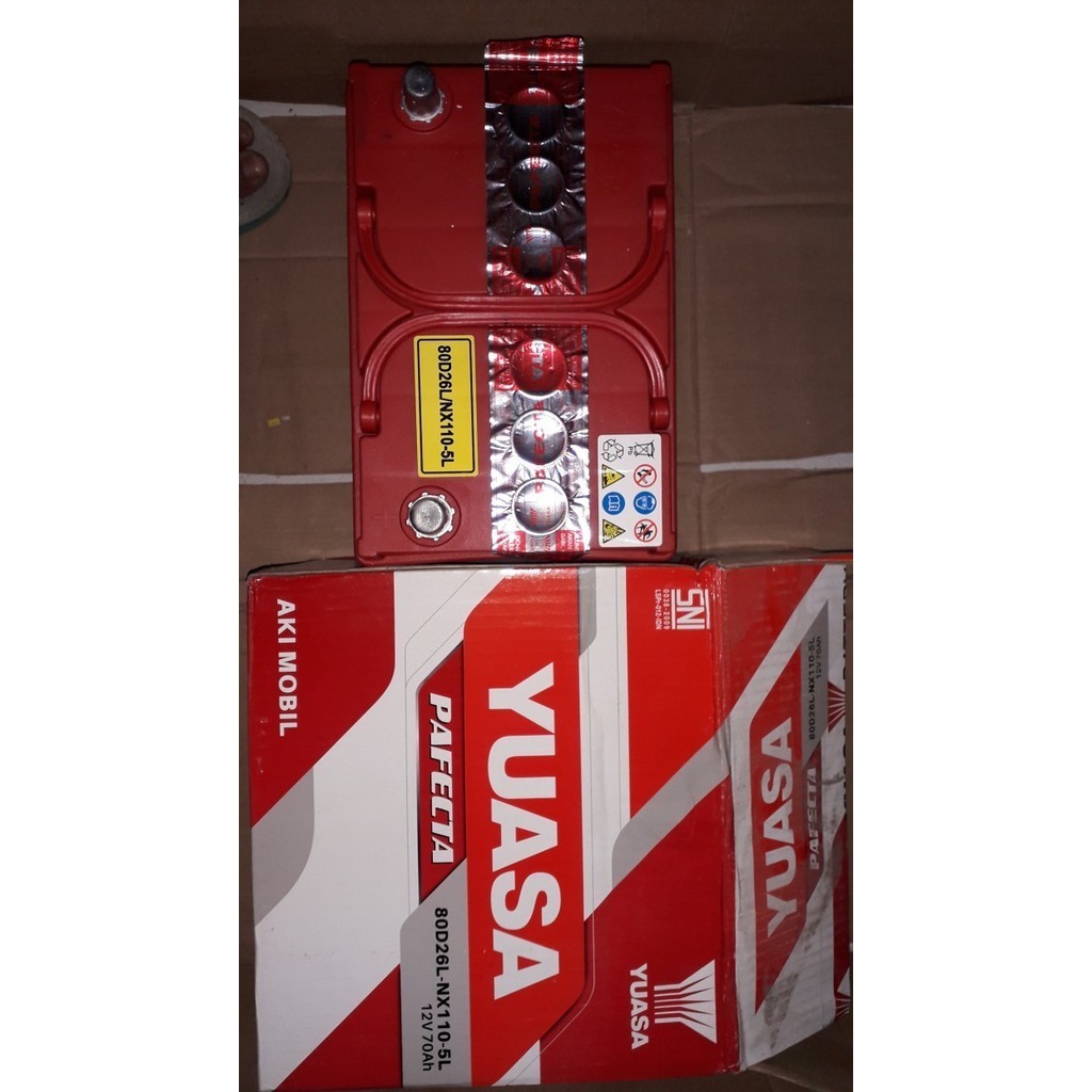 Aki Mobil Innova Diesel Yuasa Premium 80D26L 12V 70Ah Nx110-5L -40009