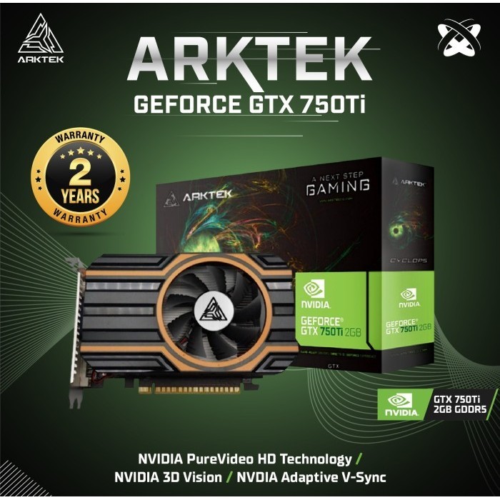 Vga Arktek Nvidia Gtx 750 Ti 2Gb Gddr5 128-Bit Hdmi/Dvi/Vga