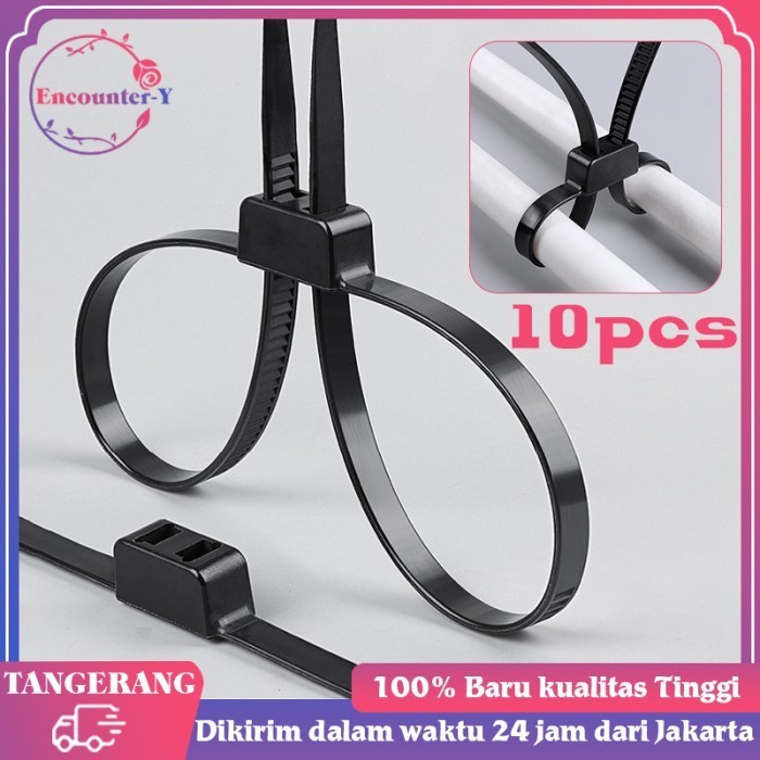 

BORGOL TANGAN POLISI BAHAN PLASTIK 12*700MM CABLE TIES DOUBLE HEAD