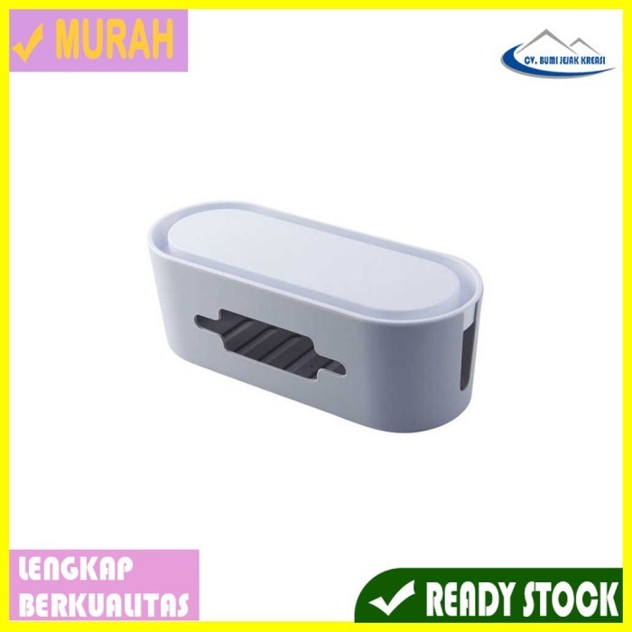 

KOTAK ORGANIZER KABEL CHARGER WIRE CABLE MANAGEMENT BOX - GRAY