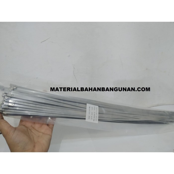 

KABEL TIS FULL STAINLESS STEEL 4.6 X 450 MM ISI 100 PCS PENGIKAT CABLE