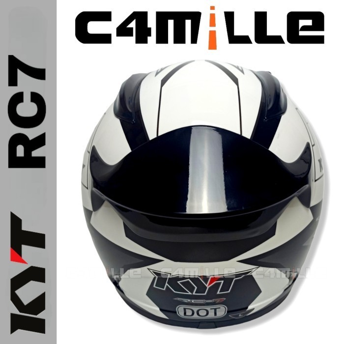 Helm Full Face Kyt Rc 7 / Rc7 #14 White Black Red