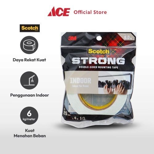 

ACE - SCOTCH 3M MOUNTING TAPE INTERIOR STRONG 25 MM X 4 MTR