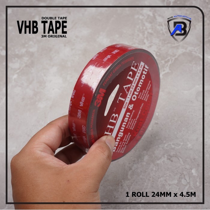 

DOUBLE TAPE 3M VHB AUTOMOTIVE 4900 SIZE 24MM X 4.5M DOUBLE TAPE MOBIL