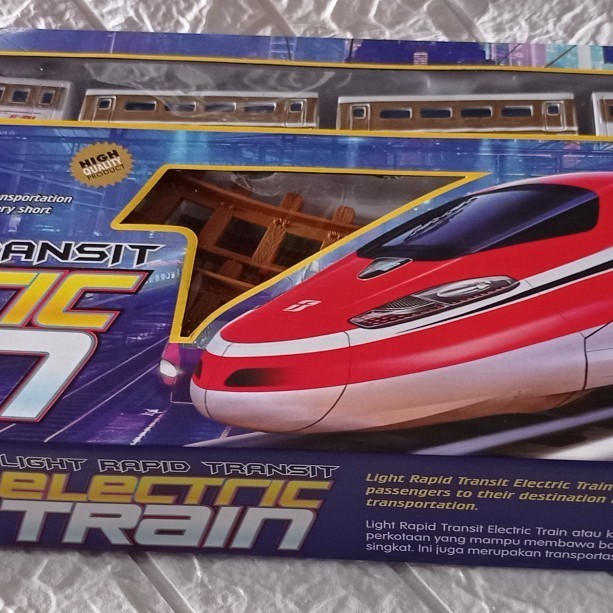 MAINAN ANAK KERETA LRT TRAIN ELECTRIC BATERAI REL SET BESAR