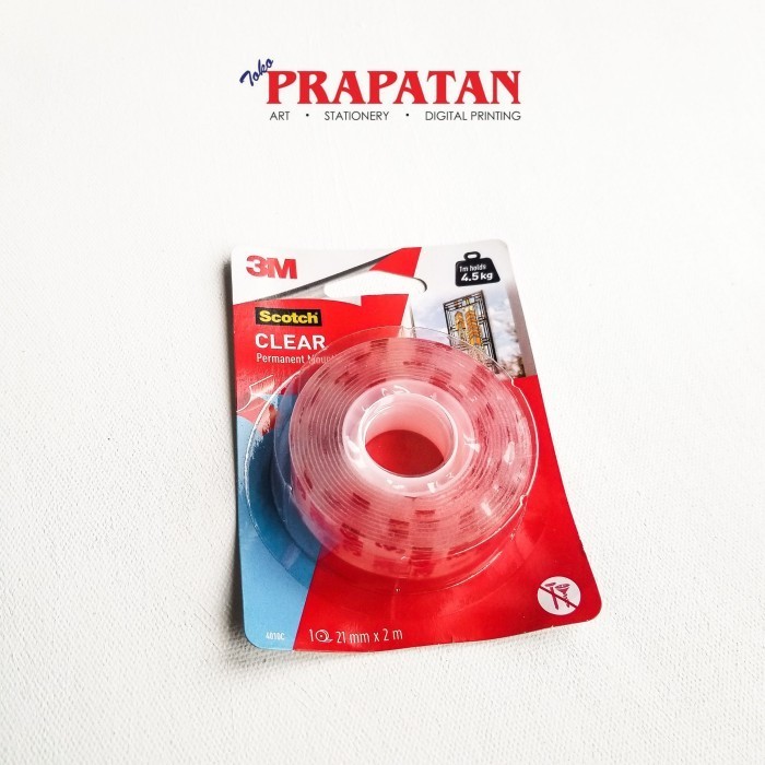 

MURAH Scotch Clear Permanent Mounting Tape 21m x 2m / Isolasi 4010C