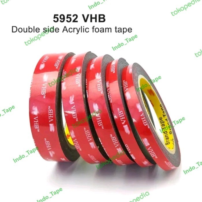 

DISKON 3M VHB 5952 Double Side Acrylic Foam Tape 12mm x 3mtr - Black