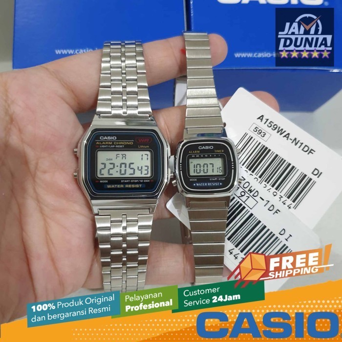 Jam Couple Original Jam Tangan Casio A159-Wa-N1Df La670-Wa-1D