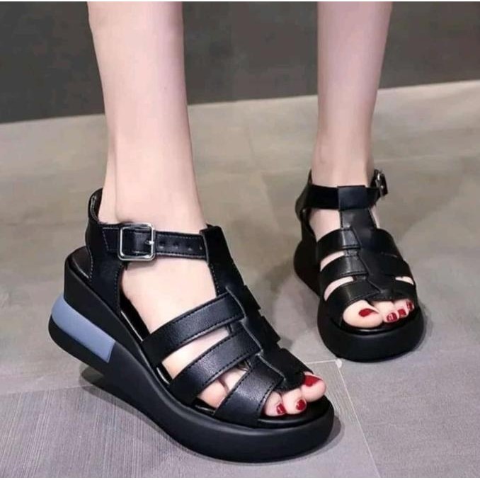 Sandal Sepatu Wanita Wedges Korea