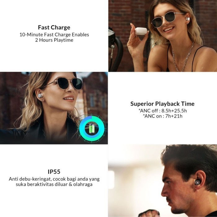 Edifier W240Tn / W 240N True Wireless Tws Anc Ambient Sound Mode Ip55