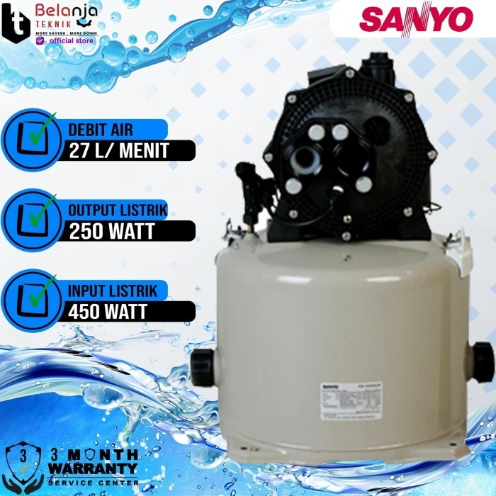 Mesin Pompa Air - Jet Pump Sanyo - Pdh 255 Jp - 30 Meter