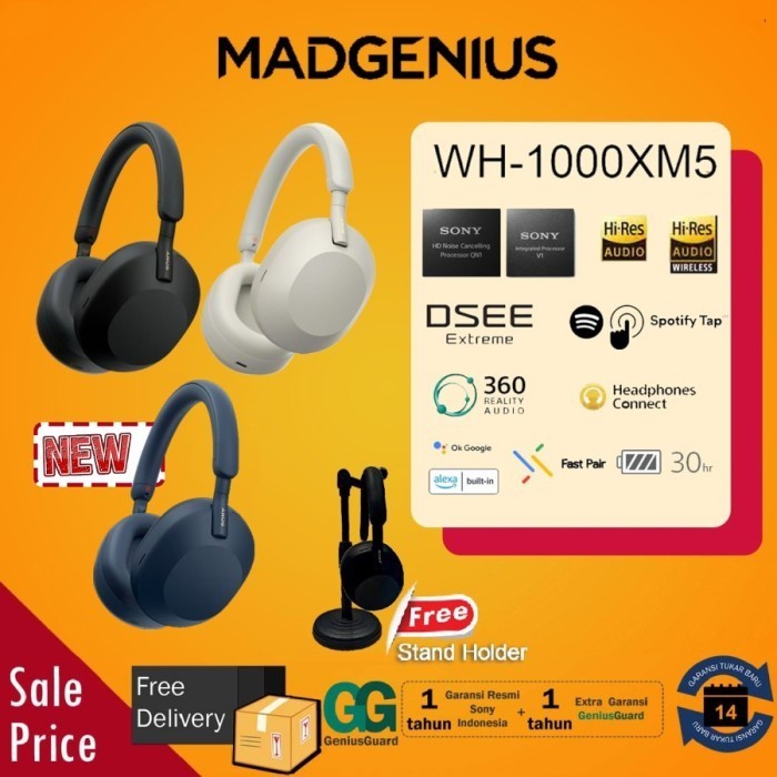 Sony Wh-1000Xm5 / Wh1000Xm5 / Wh 1000Xm5 / Xm5 Wireless Headset Nc