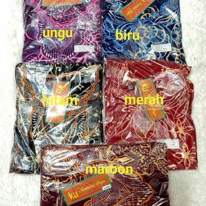 SETELAN CELANA KULOT BORDIR KENCANA UNGU PS