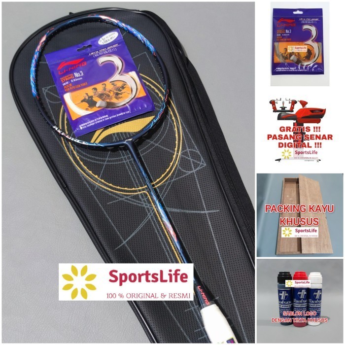 RAKET BADMINTON LINING AX FORCE 90 DRAGON MAX ORIGINAL