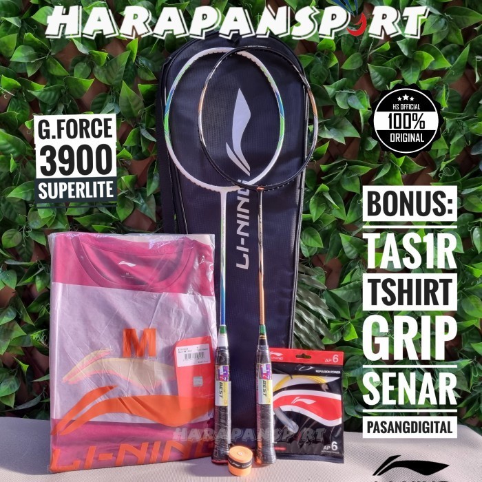 RAKET BADMINTON LINING G FORCE 3900 SUPERLITE GFORCE ORIGINAL 100%