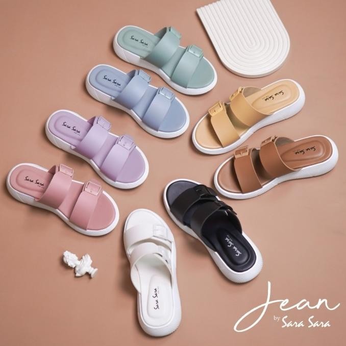 Sara Sara Jean Sandal Wanita Sendal Cewek Model Double Strap Keren