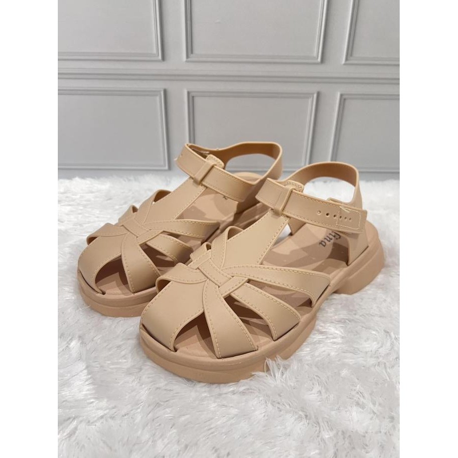 1230-4 Import Sandal Wanita Wedges Sandal Jelly Korea Alina 36-41