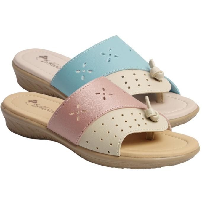 Dr. Kevin Sandal Wanita Hak Rata Selop Flat Sandals 571-103