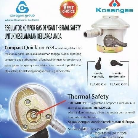 Kosangas Regulator Gas Lpg Asli Denmark