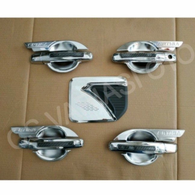 PAKET OUTER HANDLE TANK COVER CHROME ERTIGA LAMA NEW ERTIGA 2012-2017